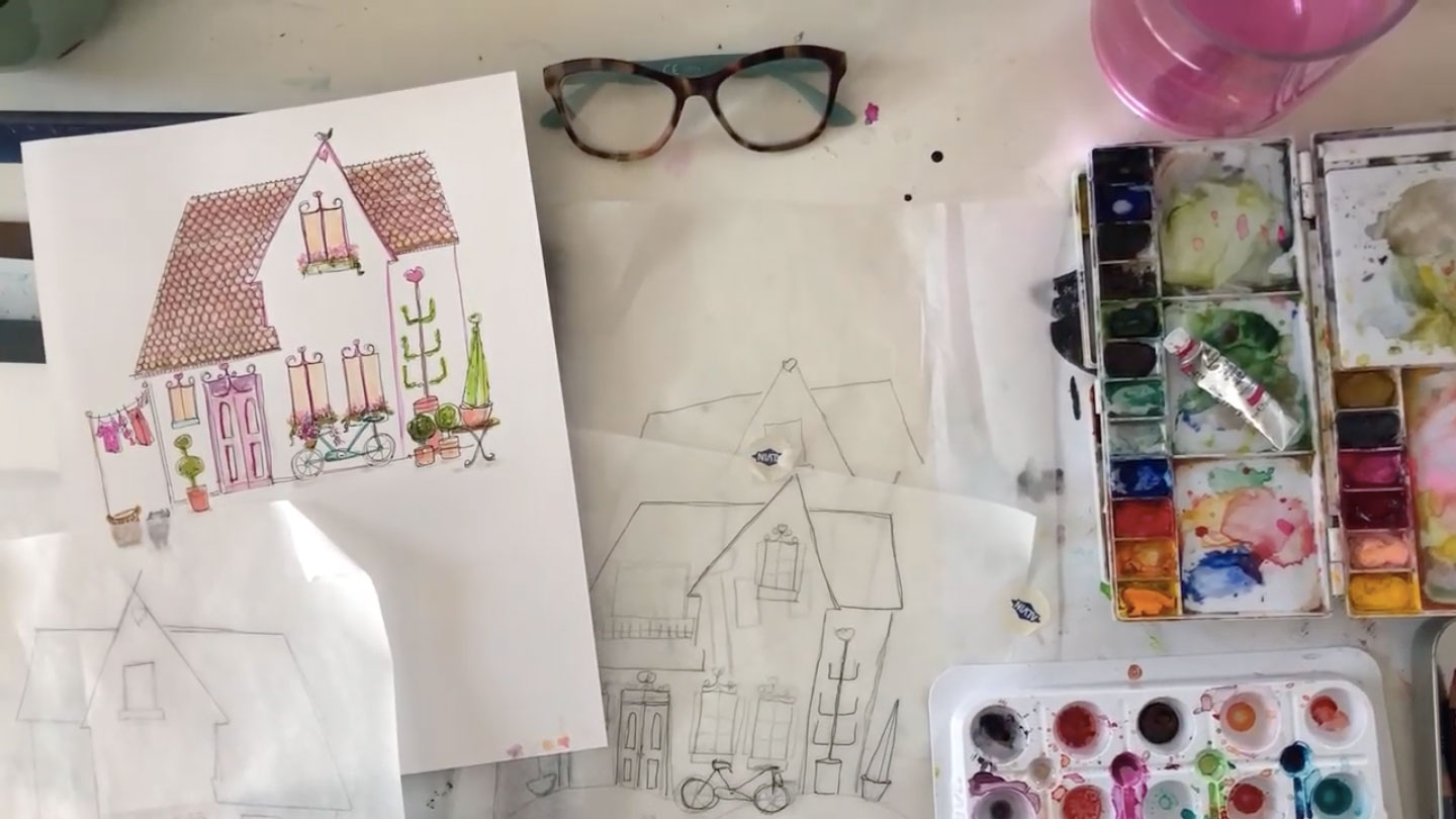 Sketching 101: 7 tips to sketch a whimsical house | Gloria B. Collins